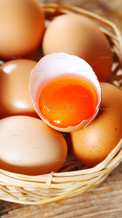 美食写实一篮子鸡蛋图片