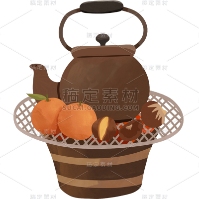 小红书秋日晒照手帐风围炉煮茶元素贴纸