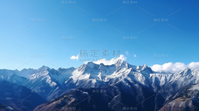 山峰山脉雪山自然风景景观