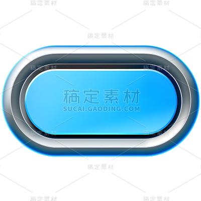 通用基础蓝色按钮免抠元素