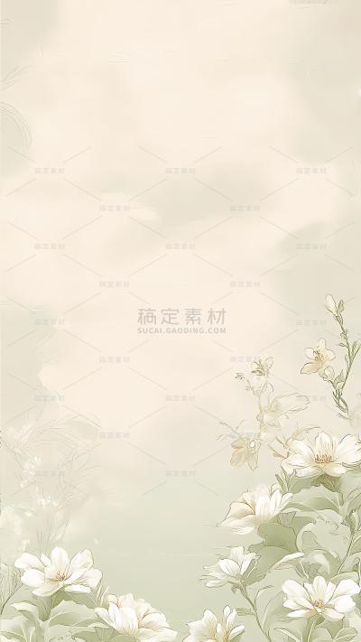 中国风通用古风花卉背景