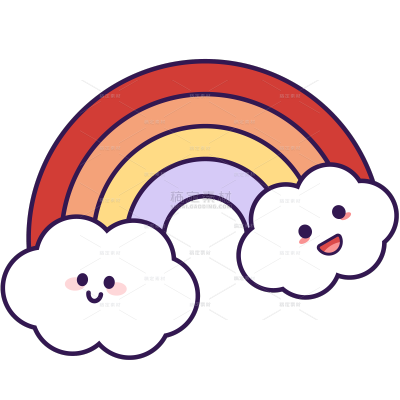 小红书通用手帐风可爱感星星爱心彩虹云朵贴纸