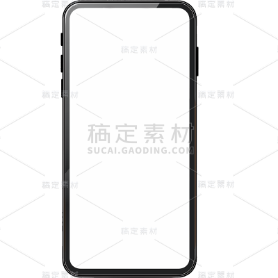 常规系列实景单个黑框手机通用元素素材