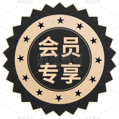 轻奢黑金促销会员标签