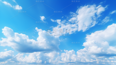 蓝天白云天空风景
