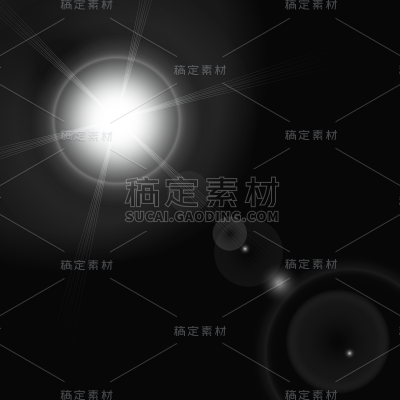 特效通用白色灯光光晕元素素材