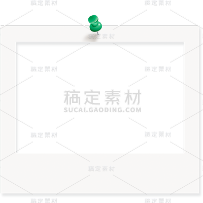 通用边框白色相纸框合成钉针相框组合贴纸元素素材