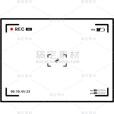 手绘-摄影机取景器-电影实景线框