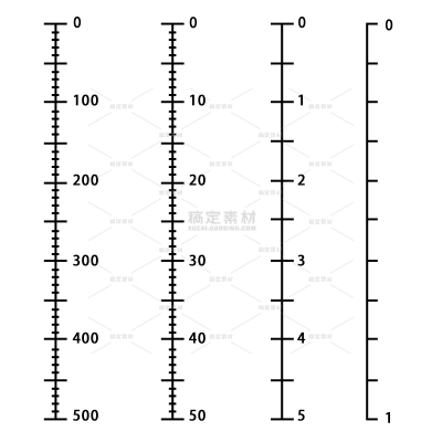 装饰系列创意尺子刻度分割线组合（td）