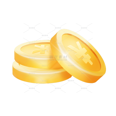 促销系列拟物风立体金币组合元素
