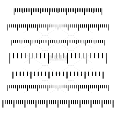 装饰系列矢量尺子刻度分割线组合（td）
