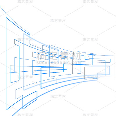 科技风通用科技线条空间线条元素素材