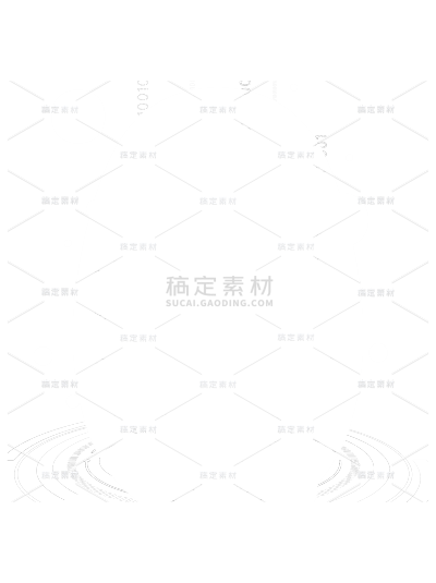 科技风系列简约白色光圈元素贴纸