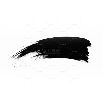 中国风系列黑色简约水墨墨迹笔画（td）