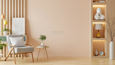背景系列实景温馨风家居展柜椅子室内场景（td）