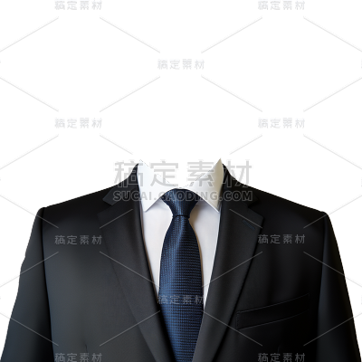 人物系列-通用-证件照西装服装+领带通用贴纸 