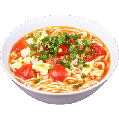 美食写实西红柿炒蛋饭面元素