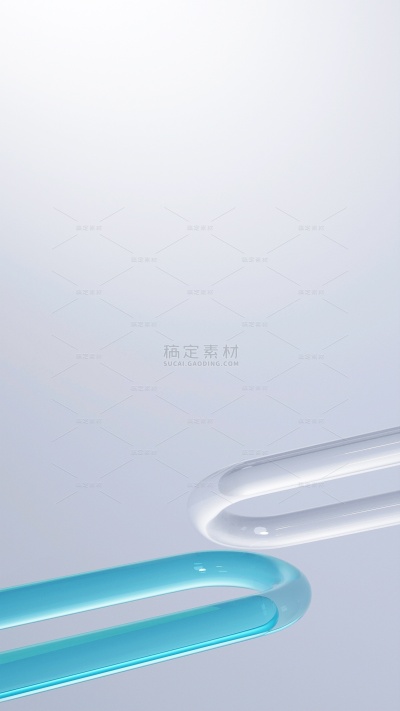 常规简约感渐变玻璃圆管展台背景
