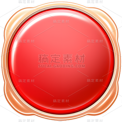 矢量红色按钮免抠元素