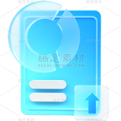 通用金融商务感毛玻璃金融图标元素素材