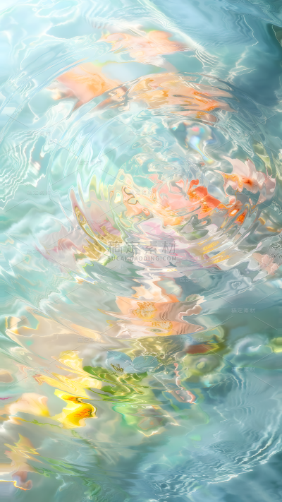 夏至通用绿色水面倒影背景图片素材