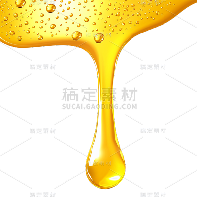 特效通用金色精华水滴元素素材