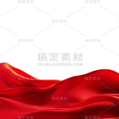通用红色流动感丝巾围巾丝绸贴纸