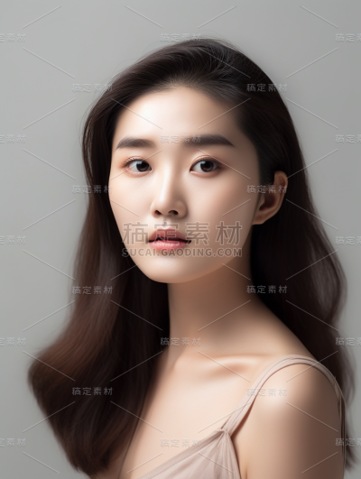 美发女生发型人像