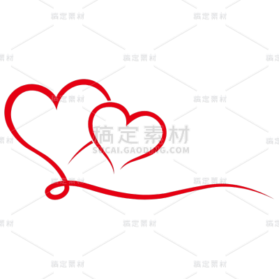 装饰系列简约描边爱心装饰图标（td）