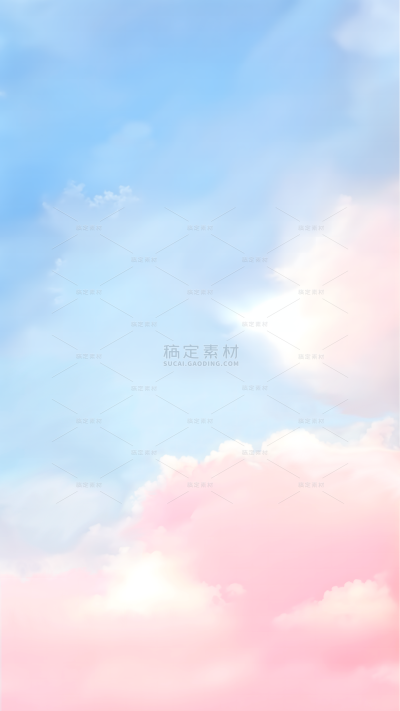 常规唯美感蓝粉色云层天空背景