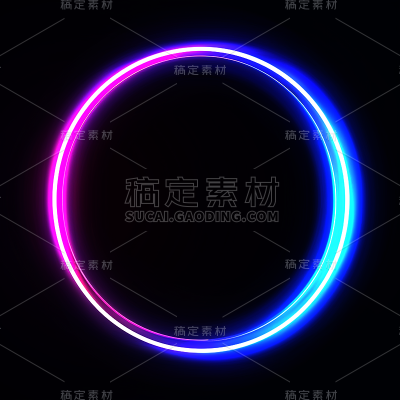 特效通用彩色镭射光圈元素素材