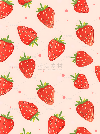 夏季果蔬通用手绘草莓图片素材