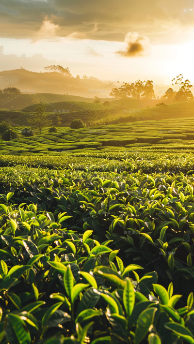 植物通用实景绿色茶园场景背景图片素材