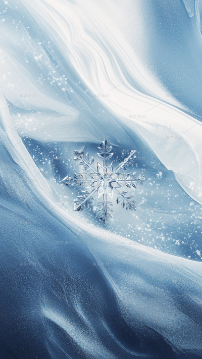 冬天雪花抽象肌理背景