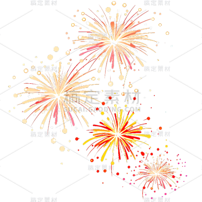 节日通用彩色烟花贴纸