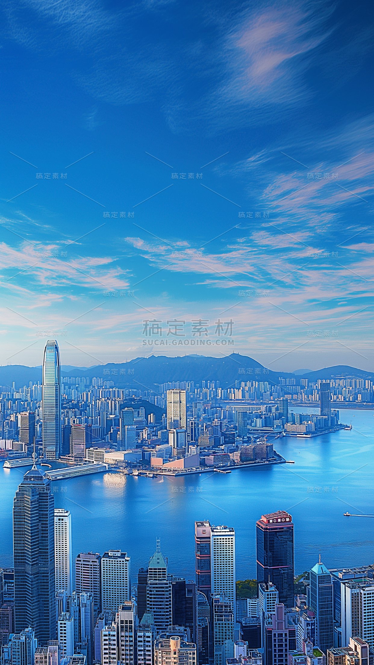 常规系列城市风光图片竖板通用背景素材