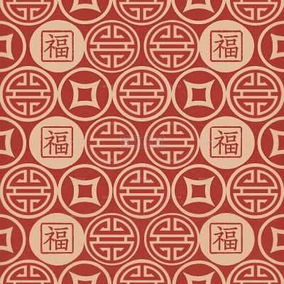 常规内容-纹理系列中式喜庆福字繁密花纹