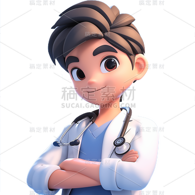 人物系列-通用-3D皮克斯职业卡通人物贴纸