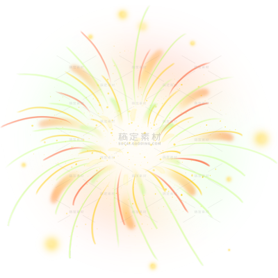 常规装饰系列通用插画风光感绽放的烟花贴纸