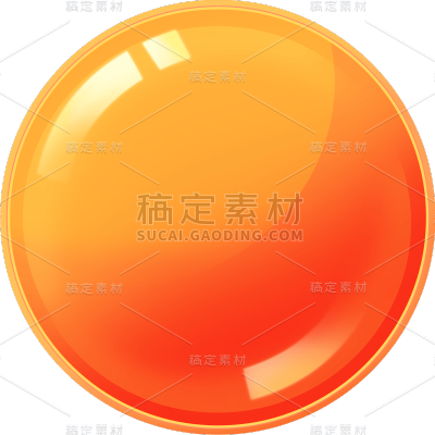 通用拟物圆形卡通透明按钮元素