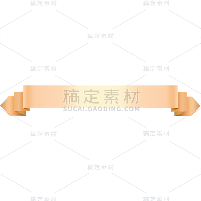 金色丝带绸带飘带标题框
