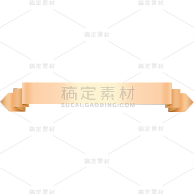 金色丝带绸带飘带标题框