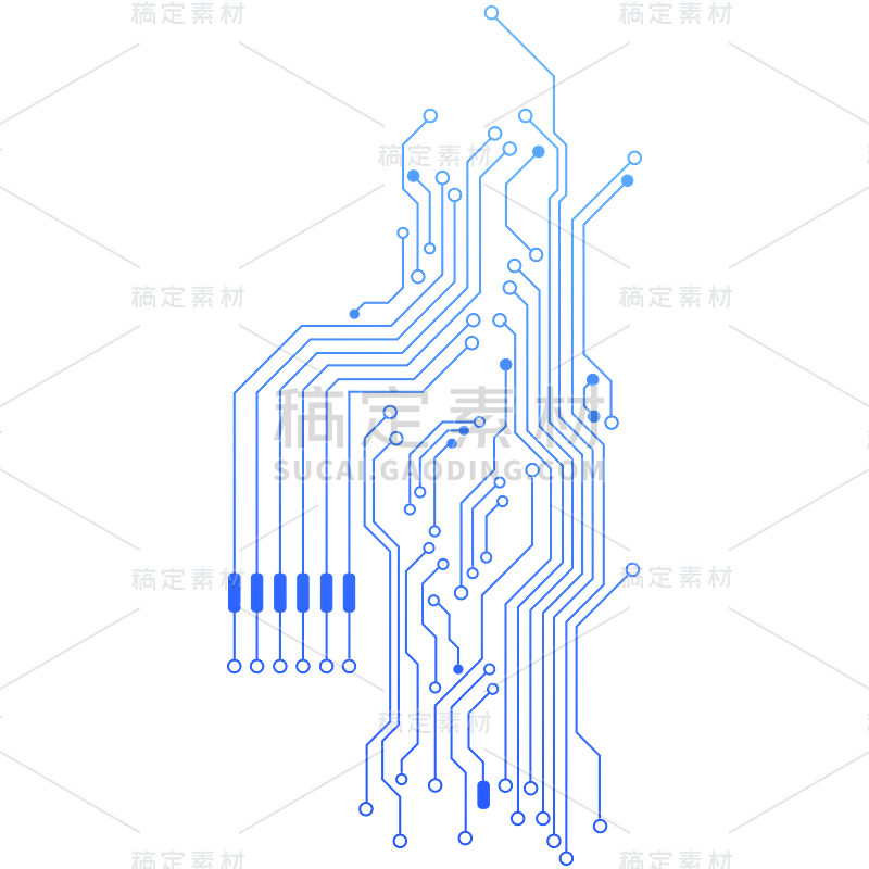 简约科技线路贴纸