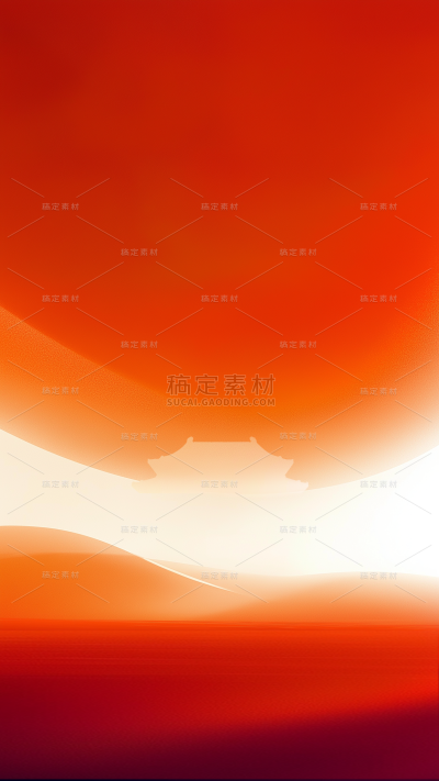 国庆通用党政红金建筑背景图片