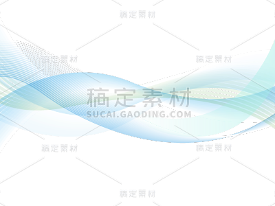 简约科技蓝色曲线线条元素