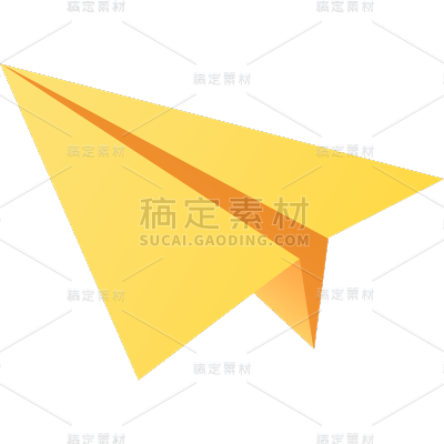 通用扁平风纸飞机物品元素