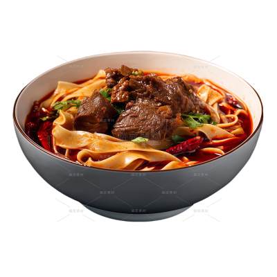 美食系列写实感一碗牛肉宽粉元素