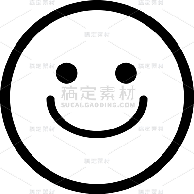图标系列-通用-笑脸矢量图标贴纸