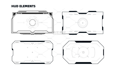 科技风系列机械感边框元素（td）