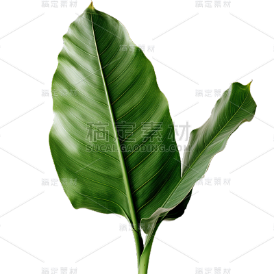 通用绿色树叶植物香蕉叶叶子元素贴纸
